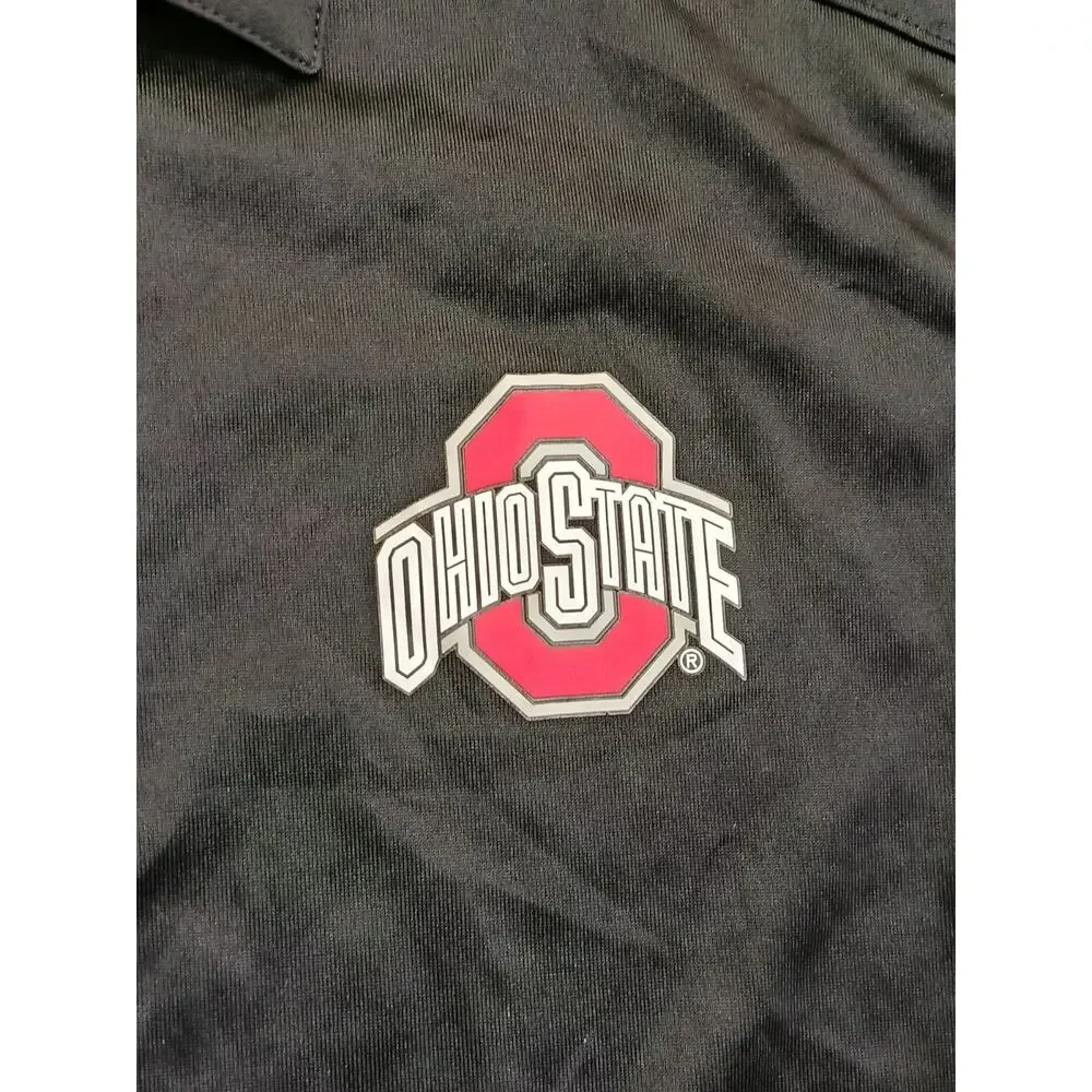 Nike Ohio State Buckeyes Dri-FIT Polo Shirt Men's Large Black Performance